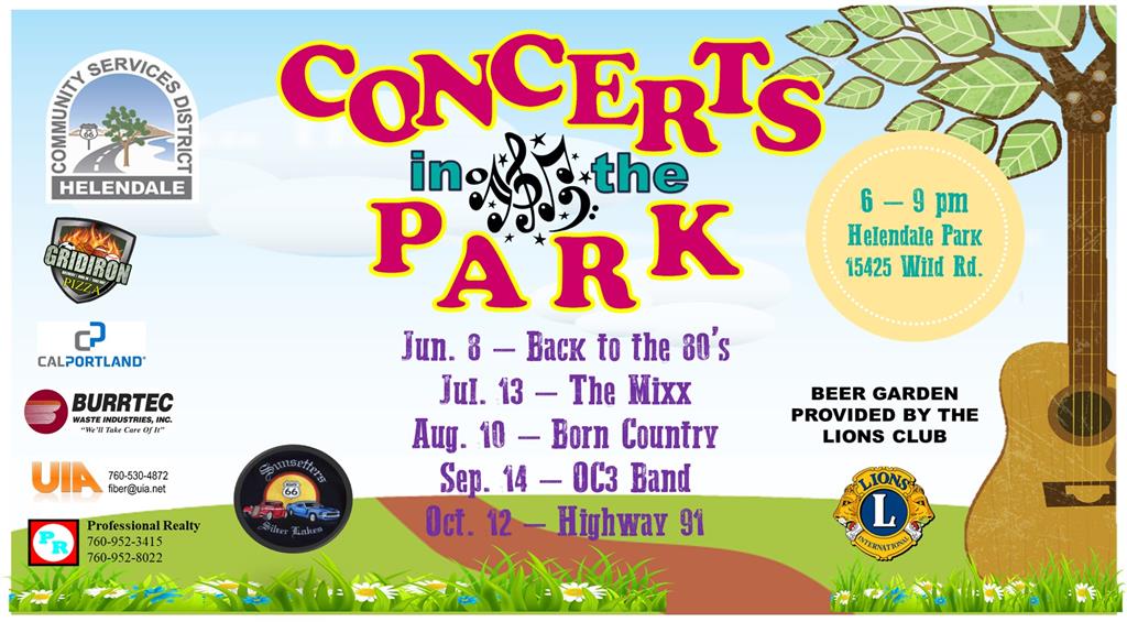 Helendale Community Services District - Concerts in the Park